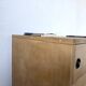 Three-drawer commode ARP — Minvielle, oak and lacquered metal, France, years