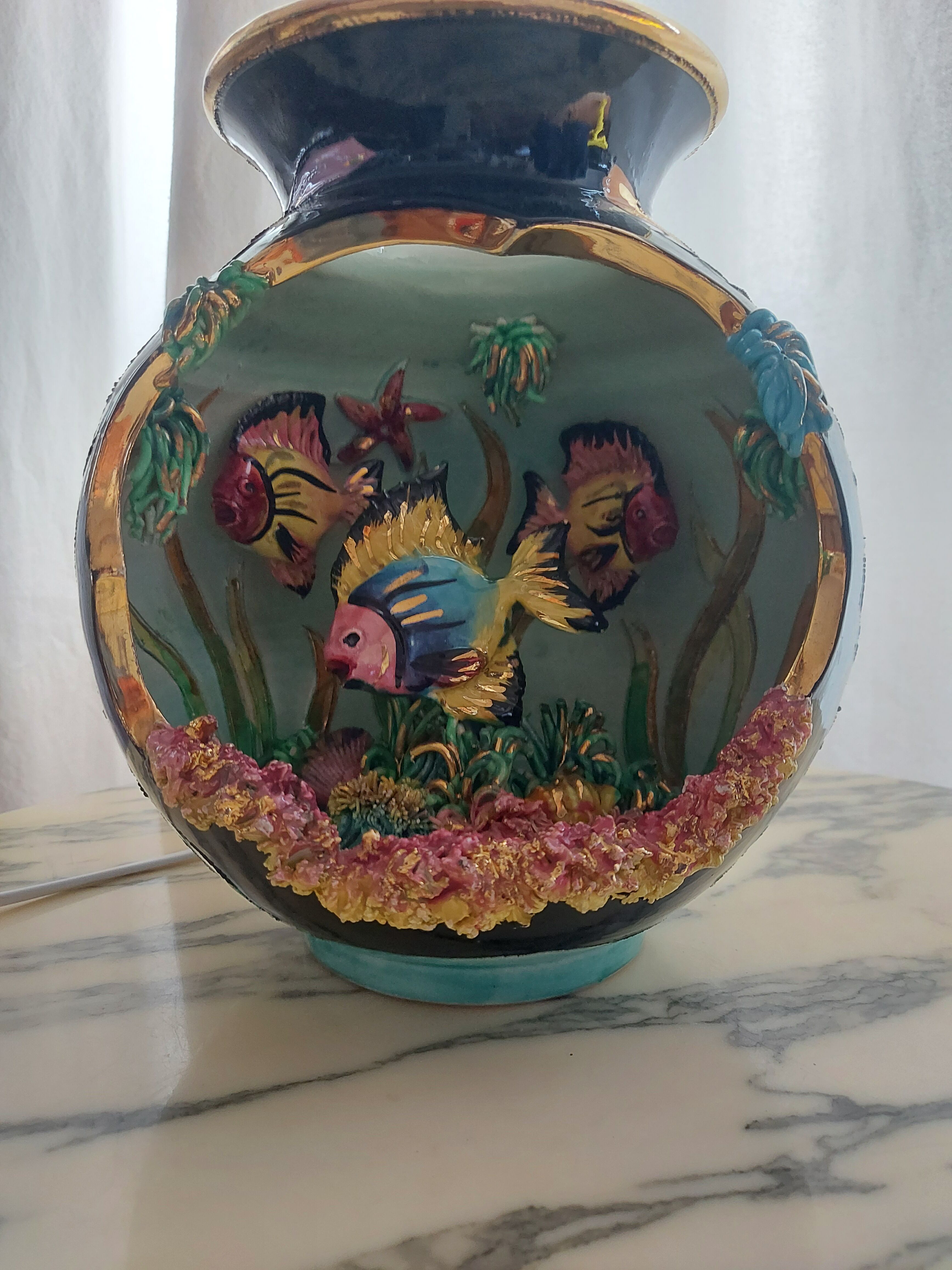 Ceramic lamp years 60 vallauris
