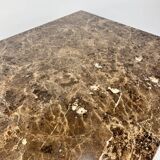 Italian Design Brown Marble Coffee Table, 1980s