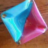 Dice-shaped ashtray in Vallauris ceramic from the 50s