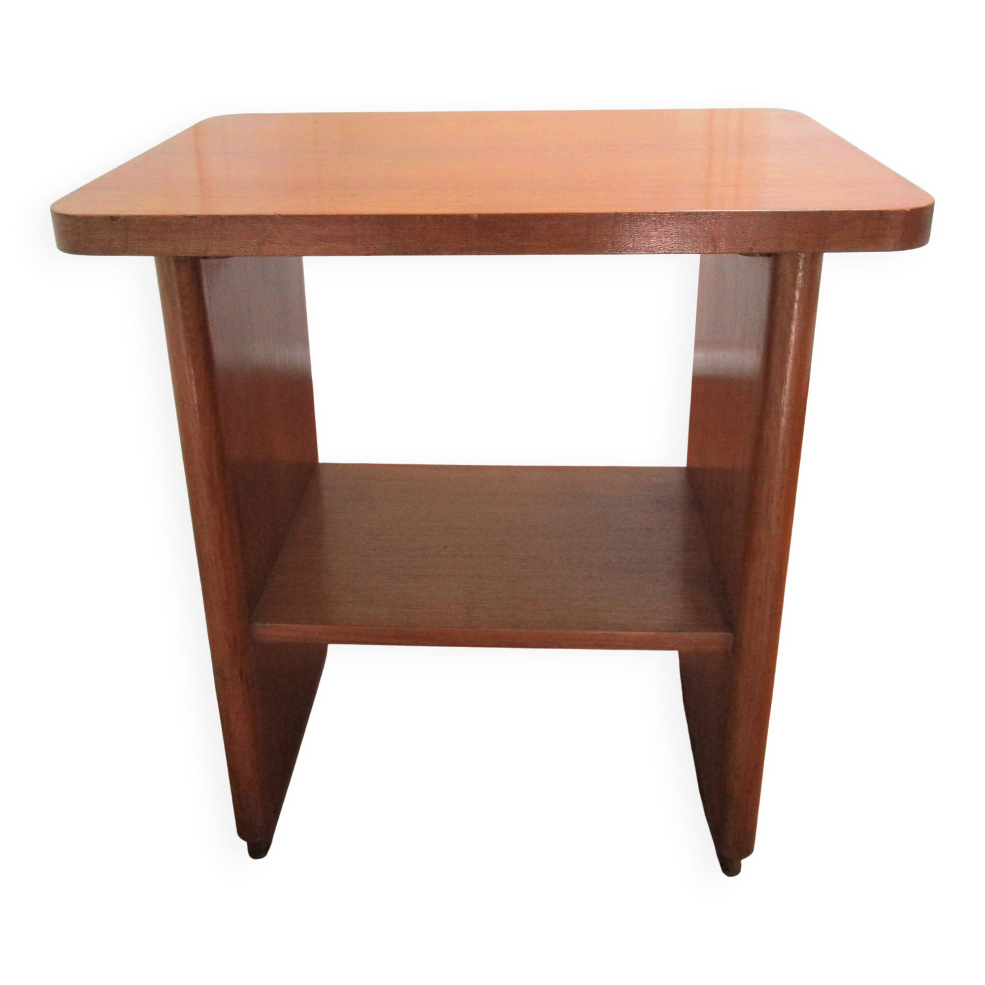 Side table, bedside table, vintage wooden shelf from the 1960s.