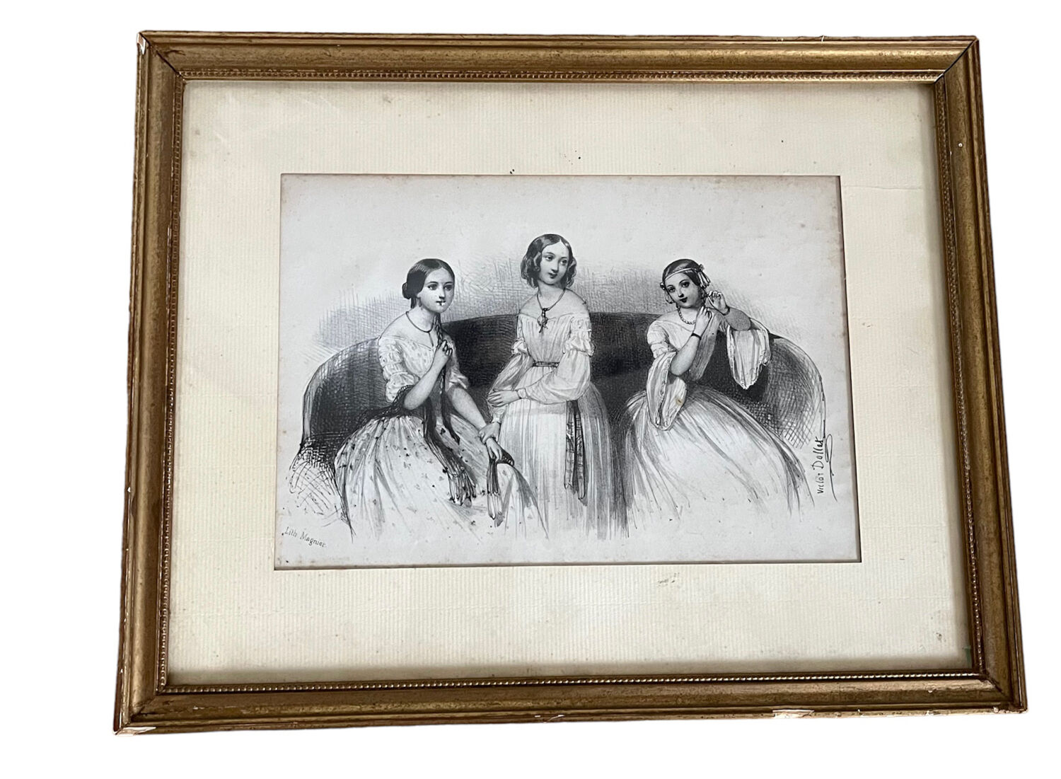 Antique print lithograph Victor Dollet 19th