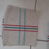 6 napkins. basque style. unbleached background