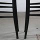Ensemble vintage de 8 chaises de salle à manger en papercord noir italien, siège tissé, années 1950.