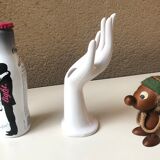 White ceramic hand-made vase by original 70s JMR