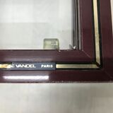 Pierre Vandel metal lacquered stone bass table and glass