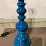 Pair of vintage duck blue lamps