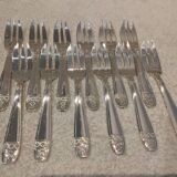 12 silver-plated metal cake forks Liberty Grand Prix