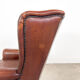 Vintage sheep leather wingback armchair, Druten