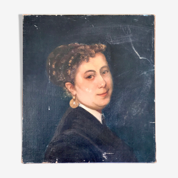 Portrait de femme Ecole française du XIXe siècle