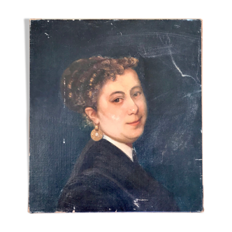 Portrait de femme Ecole française du XIXe siècle