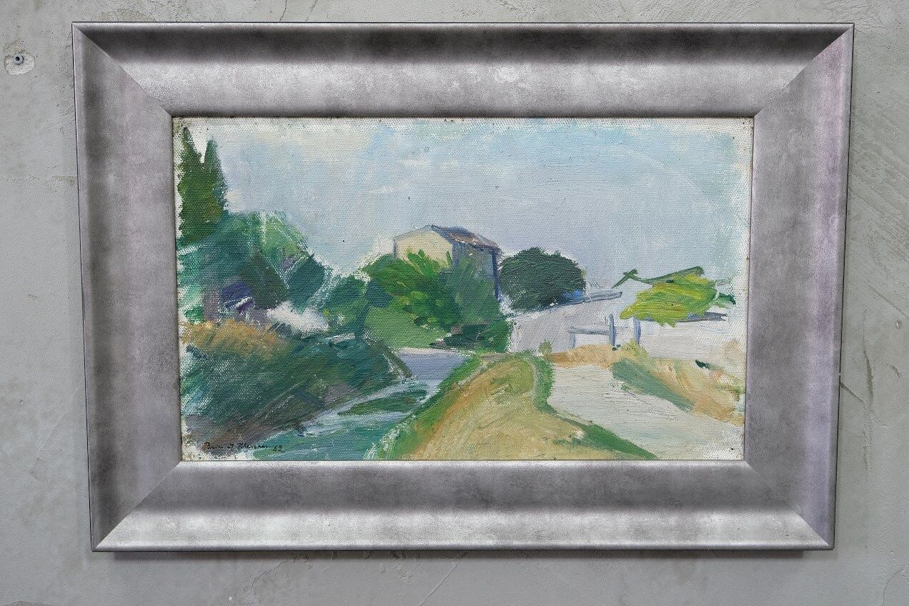 Brita Af Klercker, Swedish painting, 1952, Oil on canvas, Framed