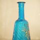 Legras blue enamelled glass carafe with wisteria decoration