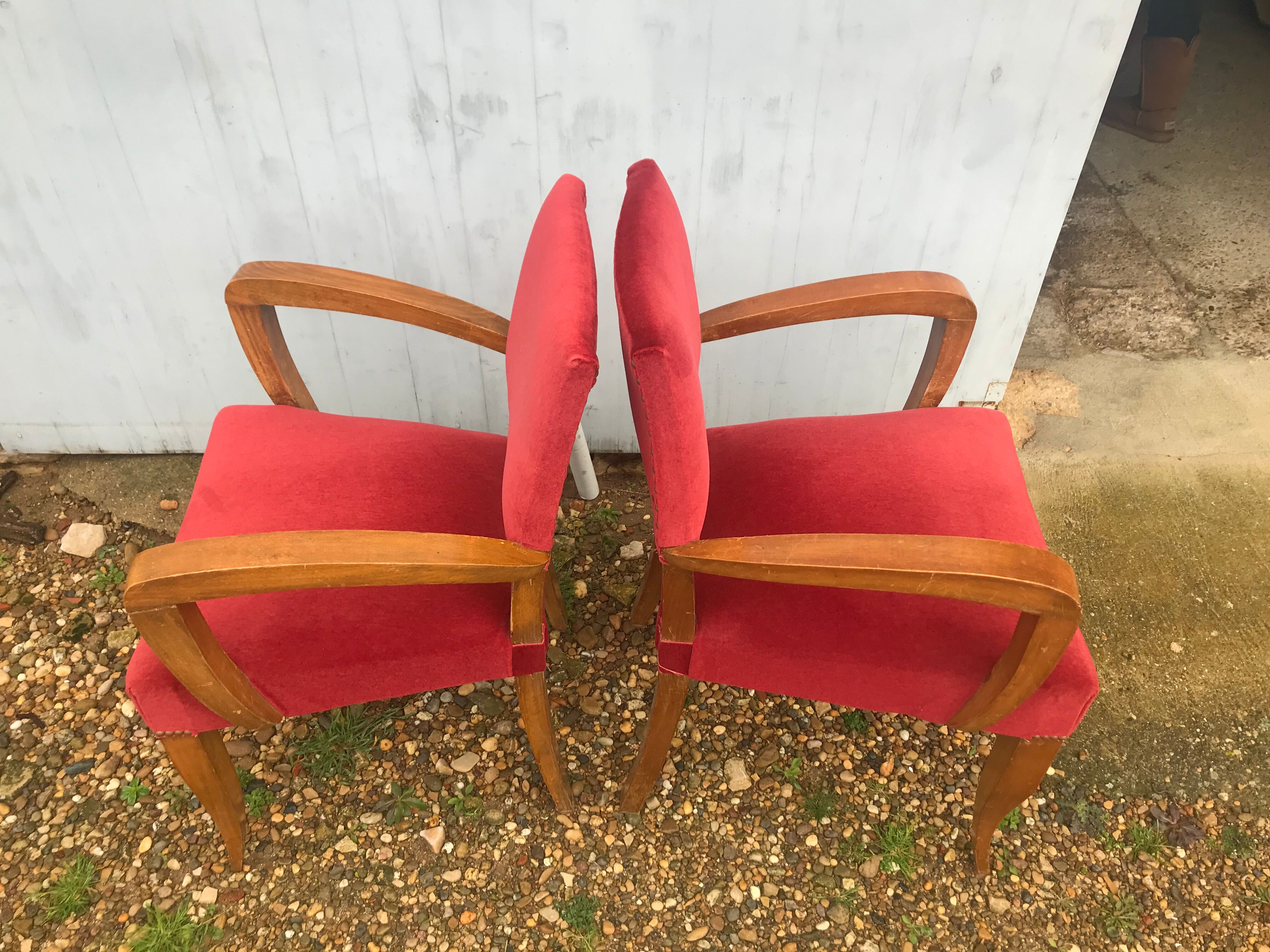Paire de fauteuils bridge Art Déco