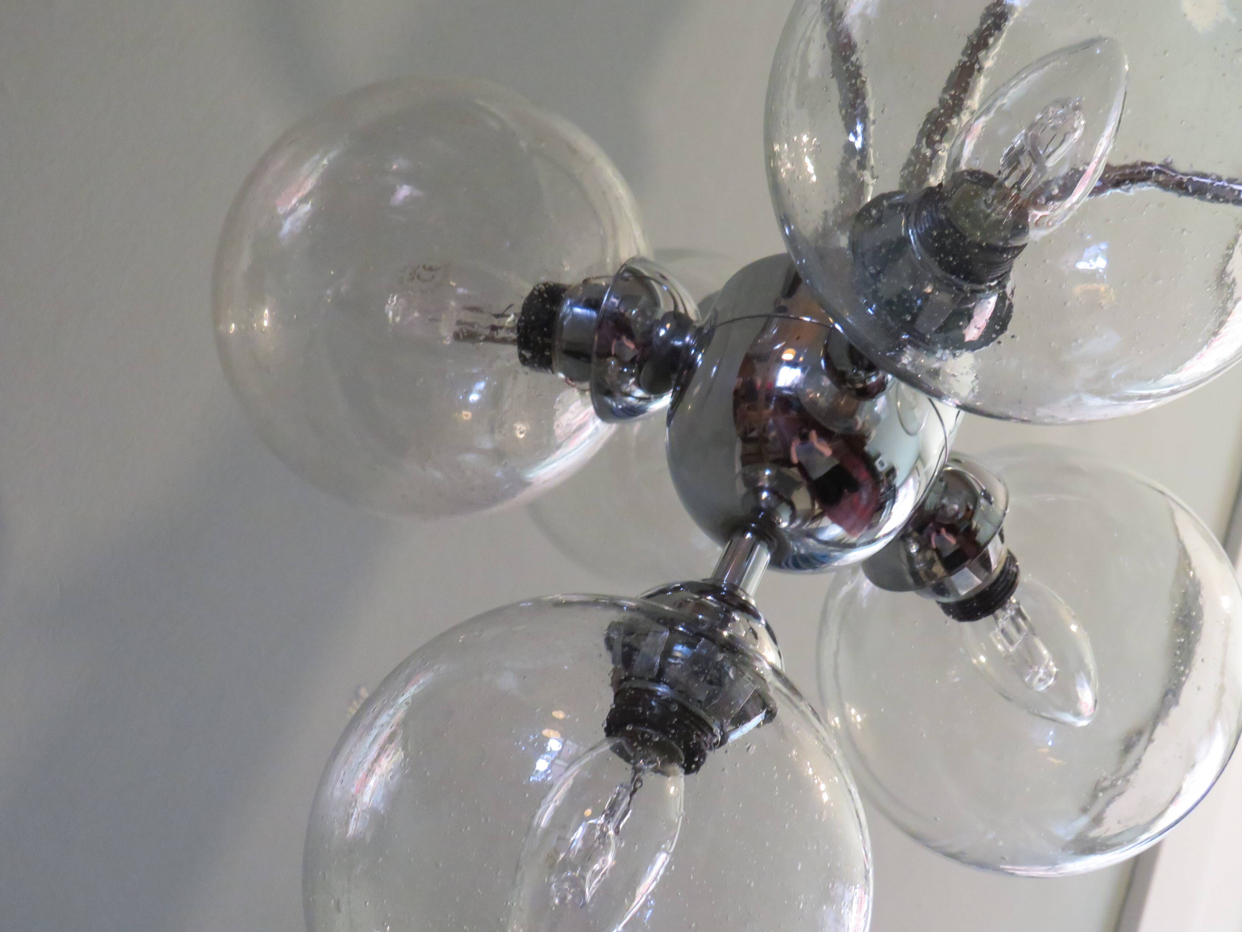 Sputnik chandelier of the 1970s by Massive Belgium