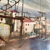 Tableau huile sur bois