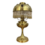 Lampe a pétrole époque Art Nouveau en laiton doré et ciselé vers 1900