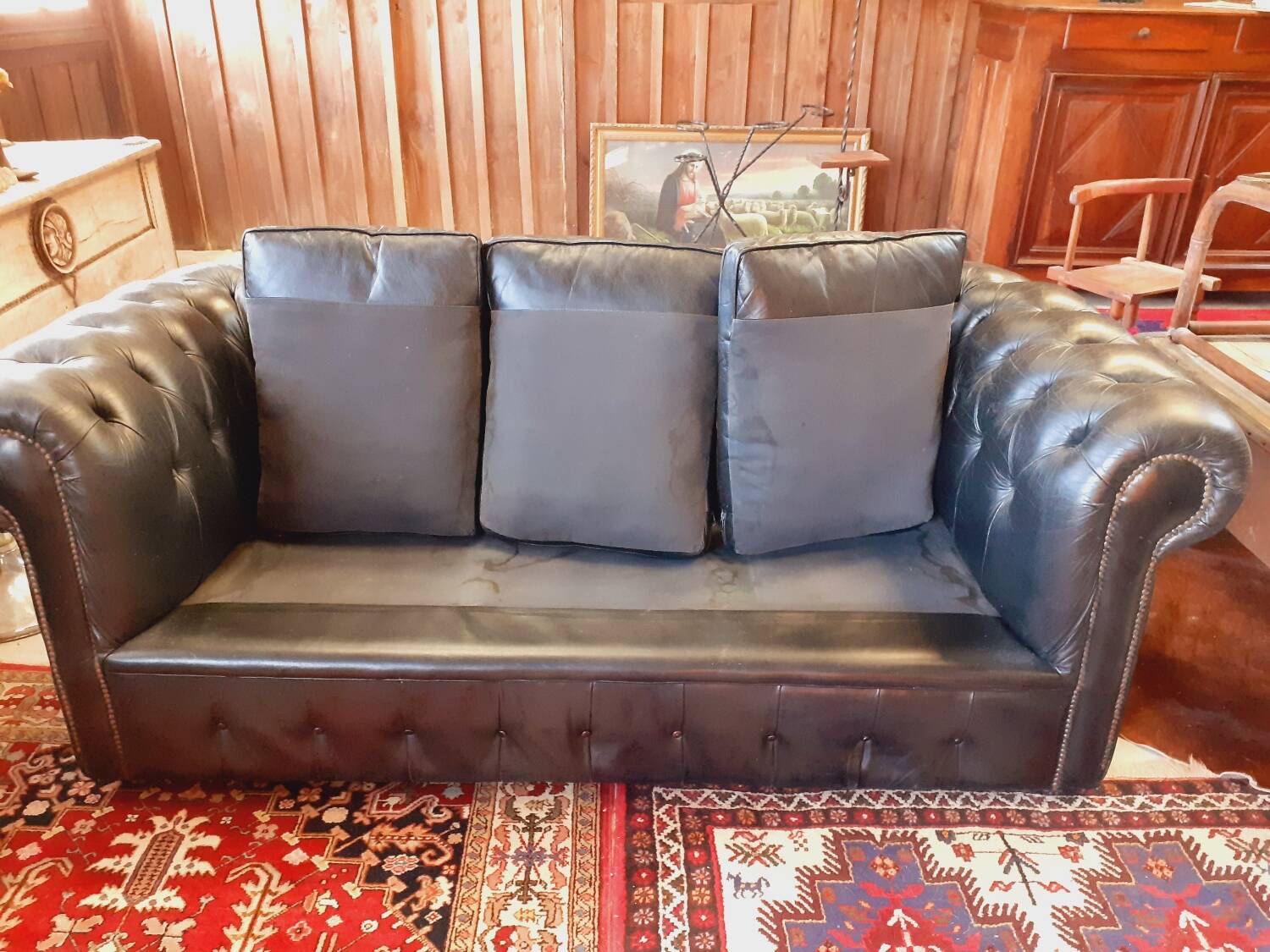 3-seater Chesterfield sofa