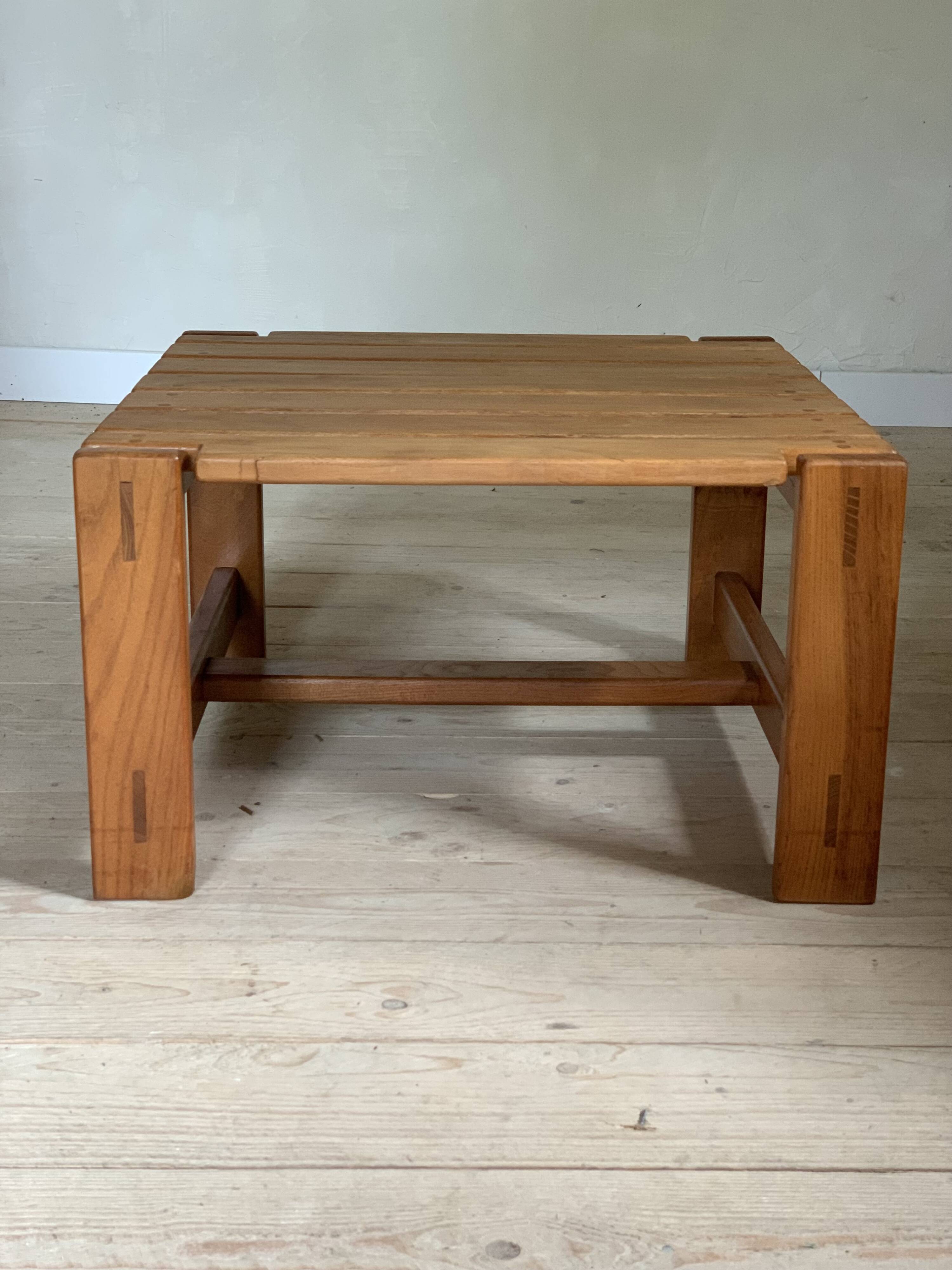 Vintage solid elm coffee table