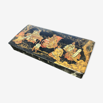 Box pen tray boiled cardboard napoleon iii japanese decoration