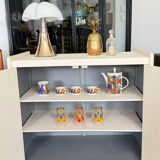 Vintage compass leg chest of drawers
