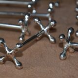 12 silver metal knife holders