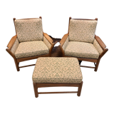 Scandinavian armchairs and ottomans