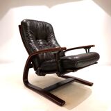 Westnofa The Panter leather lounge chair by Arnt Lande, 1970
