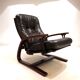 Westnofa The Panter leather lounge chair by Arnt Lande, 1970s
