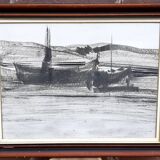 Charcoal on paper by Granados Llimona, 1977.