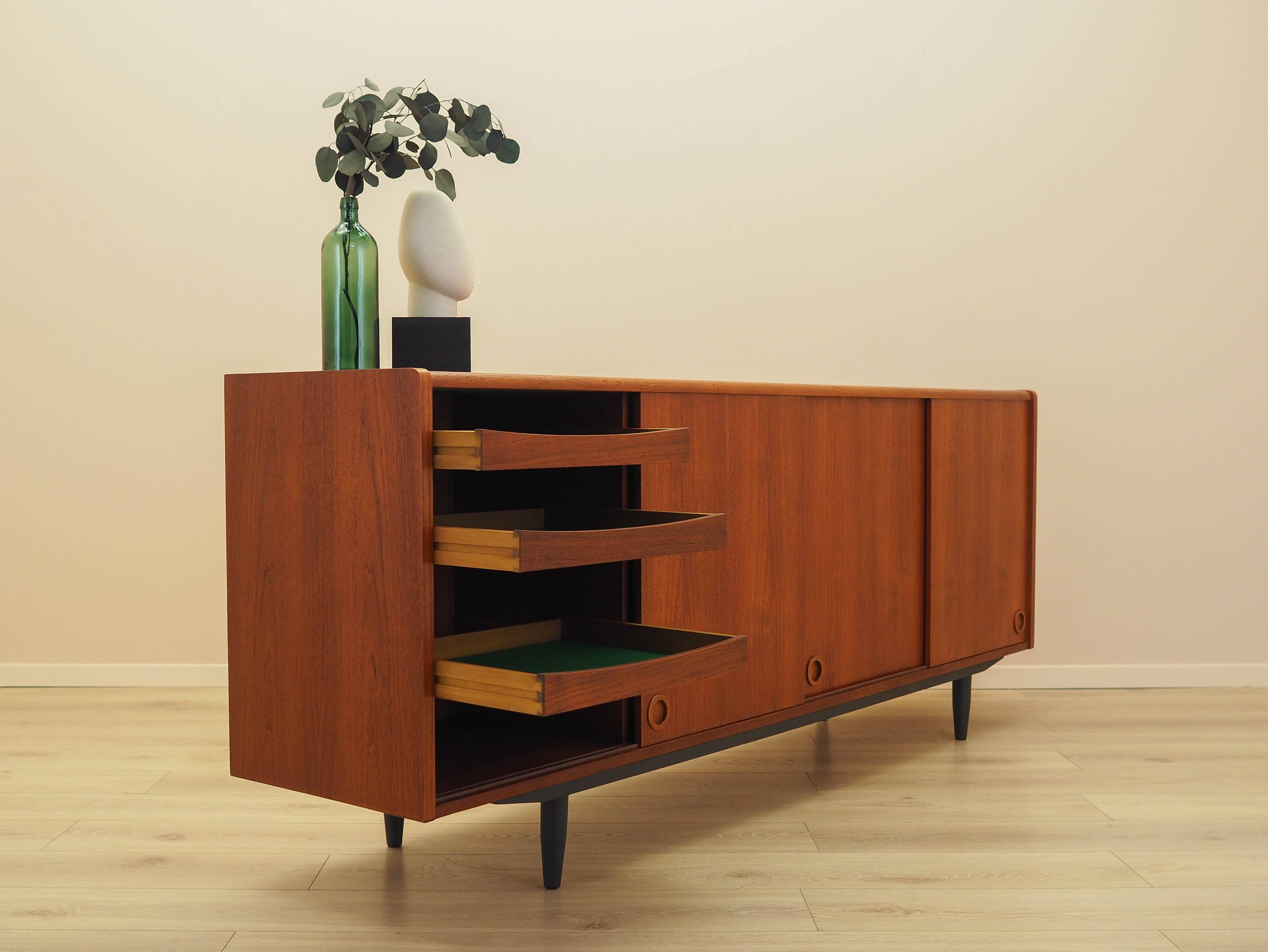 Teak sideboard, Danish design, 1970s, made in Denmark