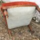 Fauteuil velours terracota