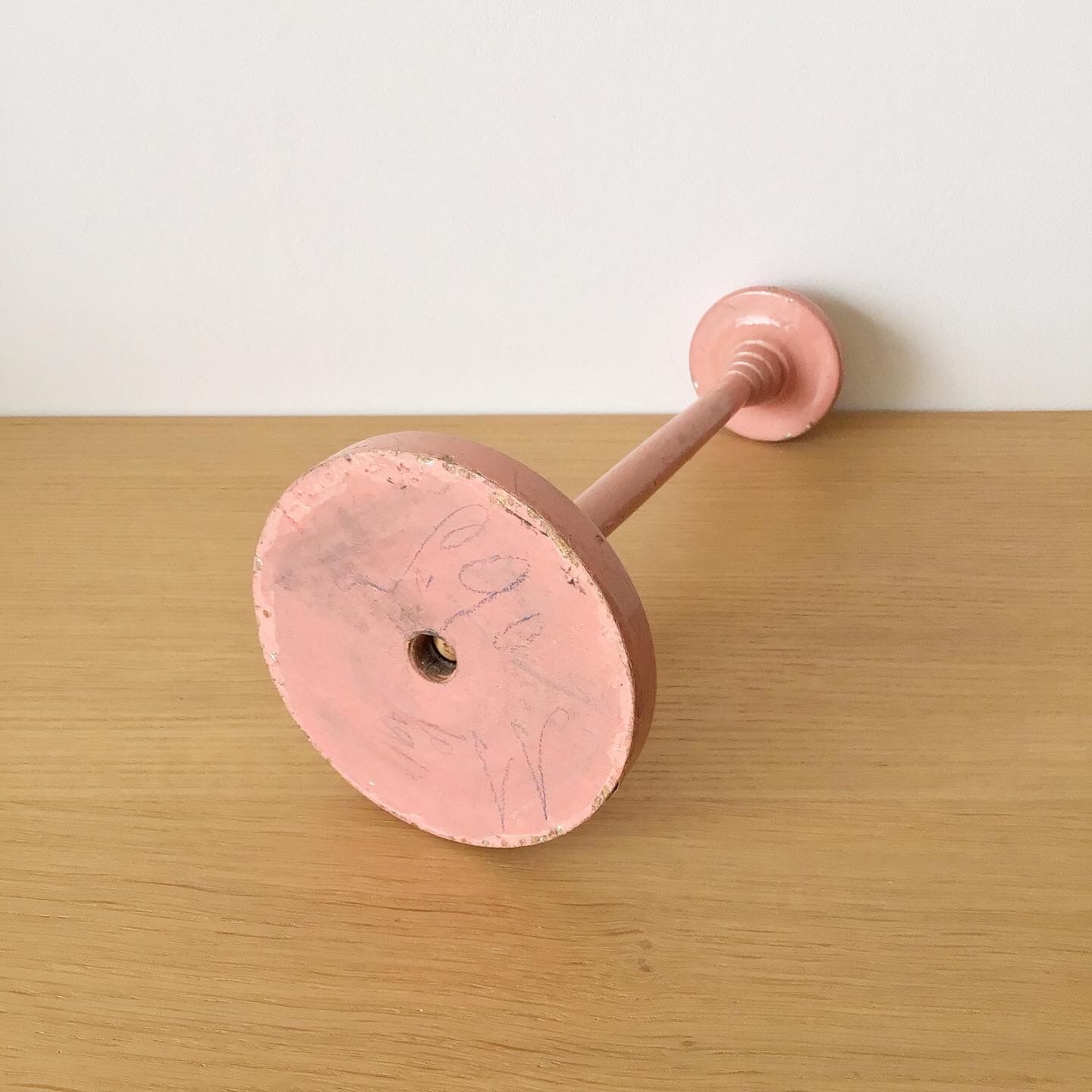 Old vintage wooden hat holder