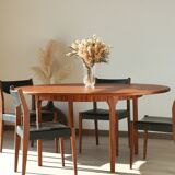 Round dining table with extension - McIntosh - 60s