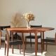 Round dining table with extension - McIntosh - 60s