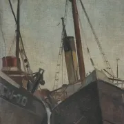 Fishing boats on the slipway – oil on canvas