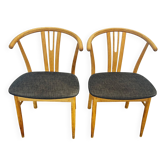 Paire de chaises scandinaves en hêtre