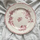 Plat rond en terre de fer « Mûre » Badonviller