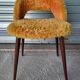 Authentic old vintage furry armchair in good condition