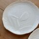 2 fish plates barbotine Salins white decor