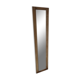 Beveled mirror vintage blond oak frame