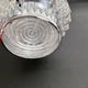 Vintage chrome candle holder and molded glass 70s