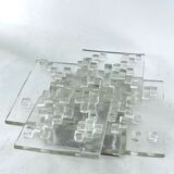 Mid-Century Clear Murano Glass wall light by Albano Poli for Poliarte. Italy 1970s