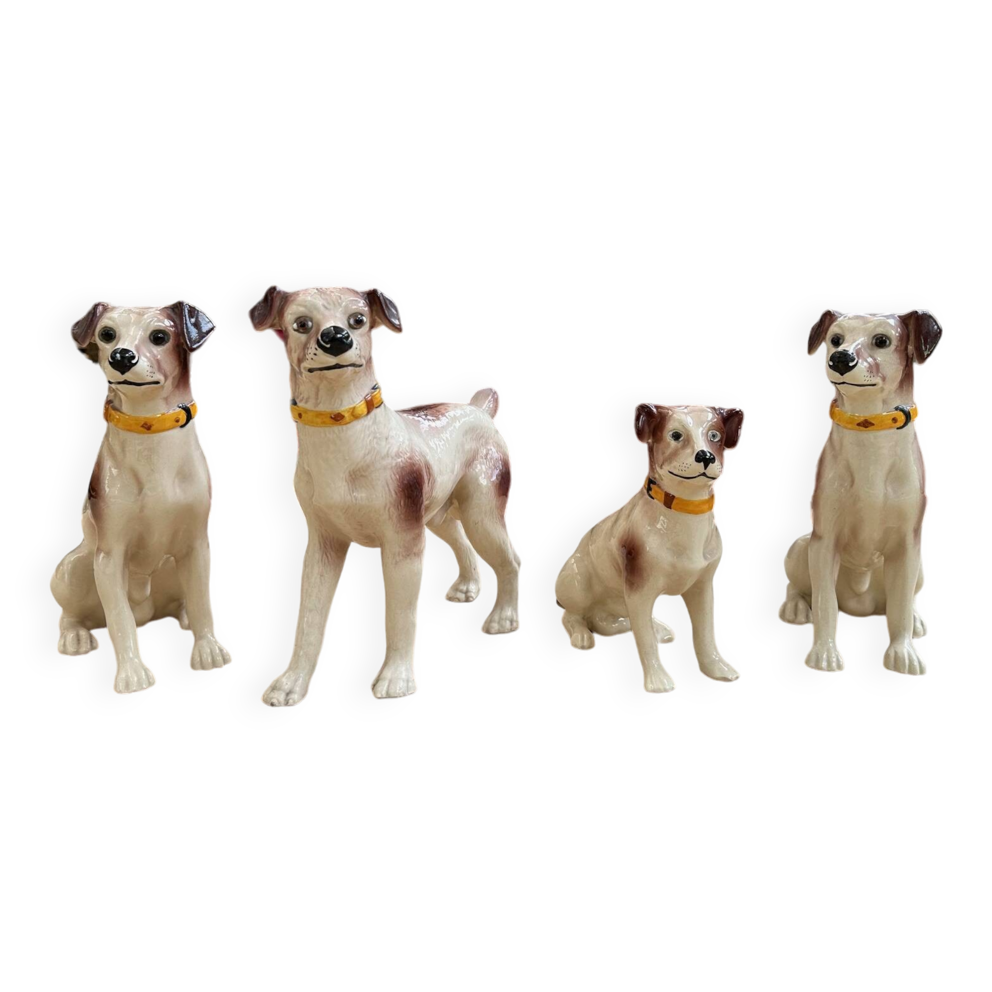 Series of dogs faience by desvres