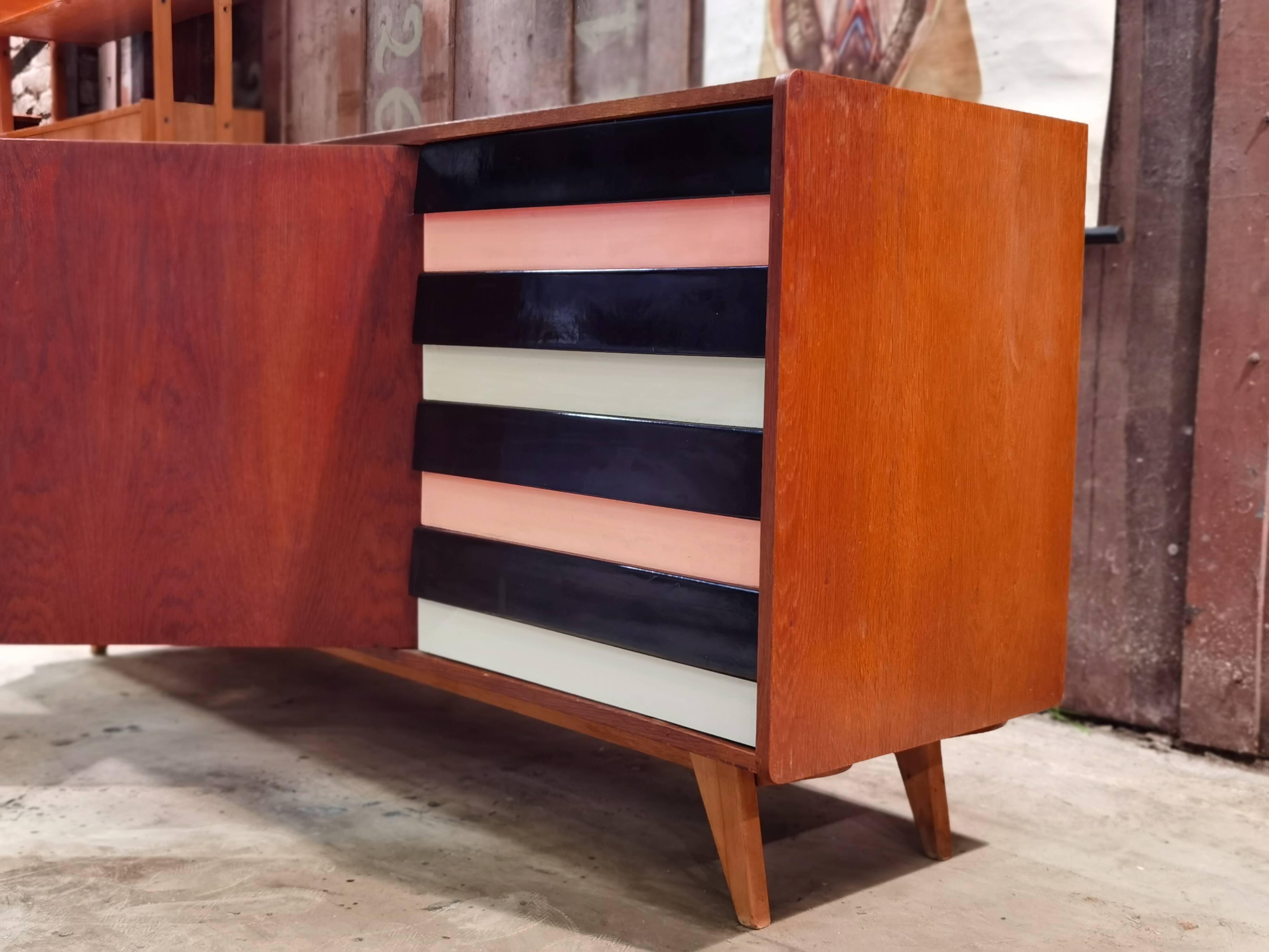 Sideboard U-460 by Jiri Jiroutek Rose and Grise