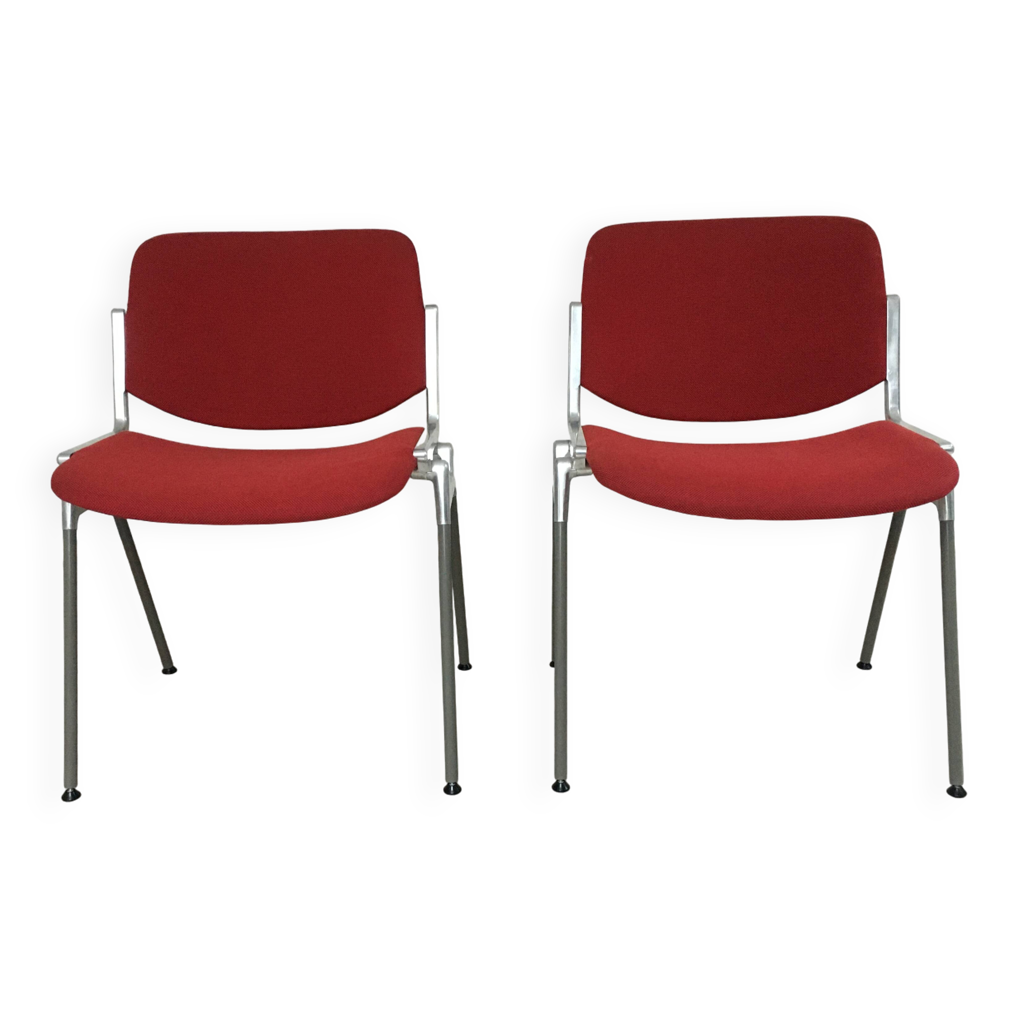 Set of 2 DSC 106 Giancarlo Piretti chairs produced by Castelli, 1970s