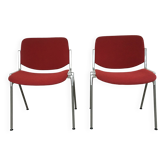 Set of 2 DSC 106 Giancarlo Piretti chairs produced by Castelli, 1970s