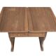 Table basse vintage en bois gain de place avec tiroirs et compartiment.