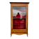 Louis XV style showcase in cherry wood and veneer nineteenth century