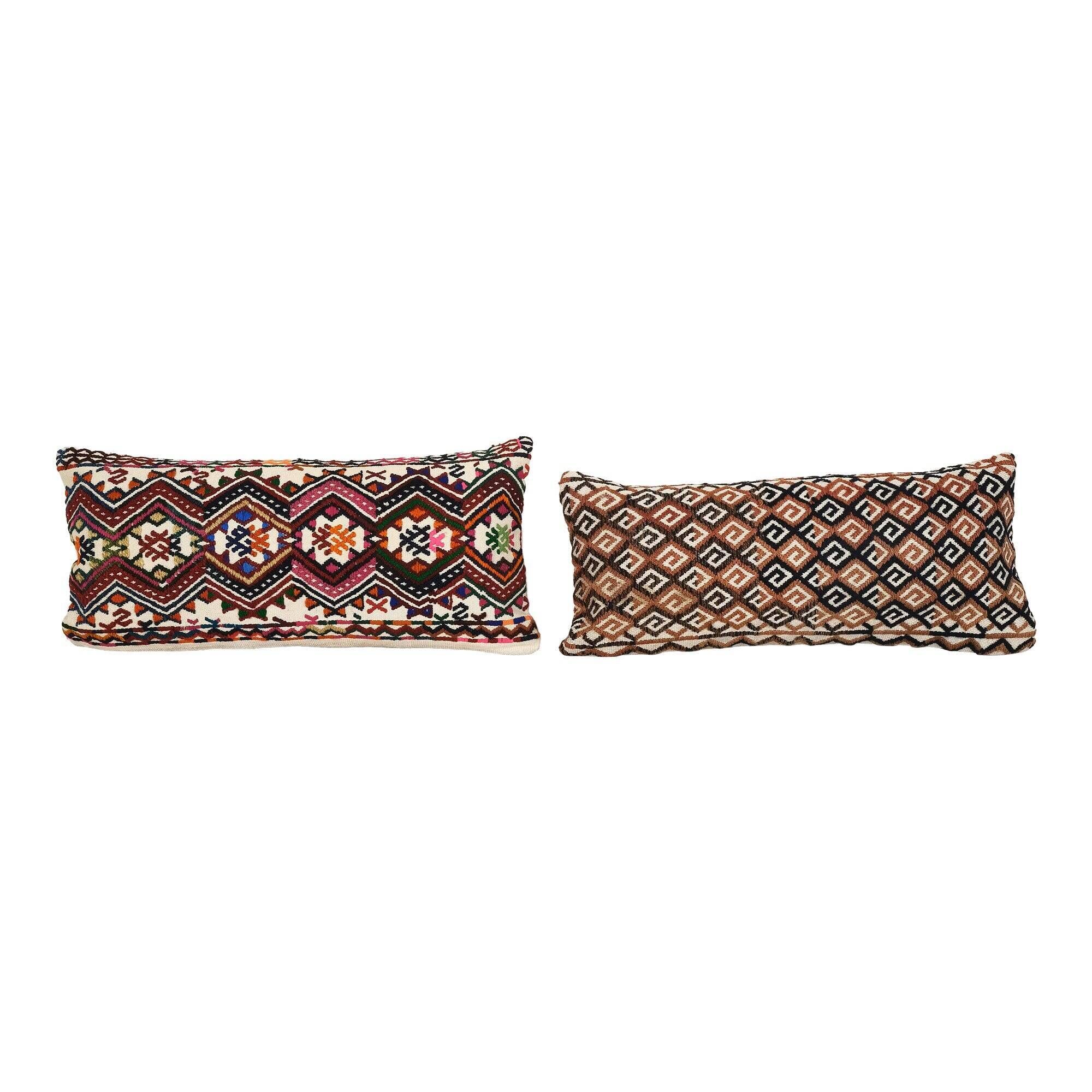 Set of 2 vintage Turkish cushion covers 25x61 cm